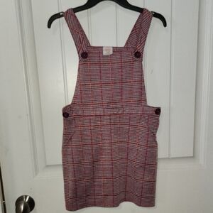 Wonder Nation Pink and White Plaid Dress Size 6/6X  Fits Loosely